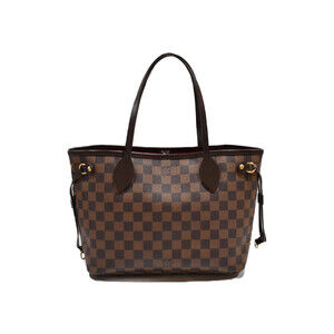 LOUIS VUITTON Neverfull Damier Red Coated Canvas Tote Bag Handbag Easy to